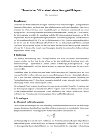 Erste Seite einer Arbeit, gesetzt in der Vorlage Dissertation MINT-Kompakt